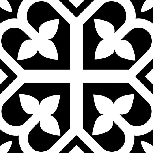 Picasso Bloom Black - 200x200 - Quality Tiles