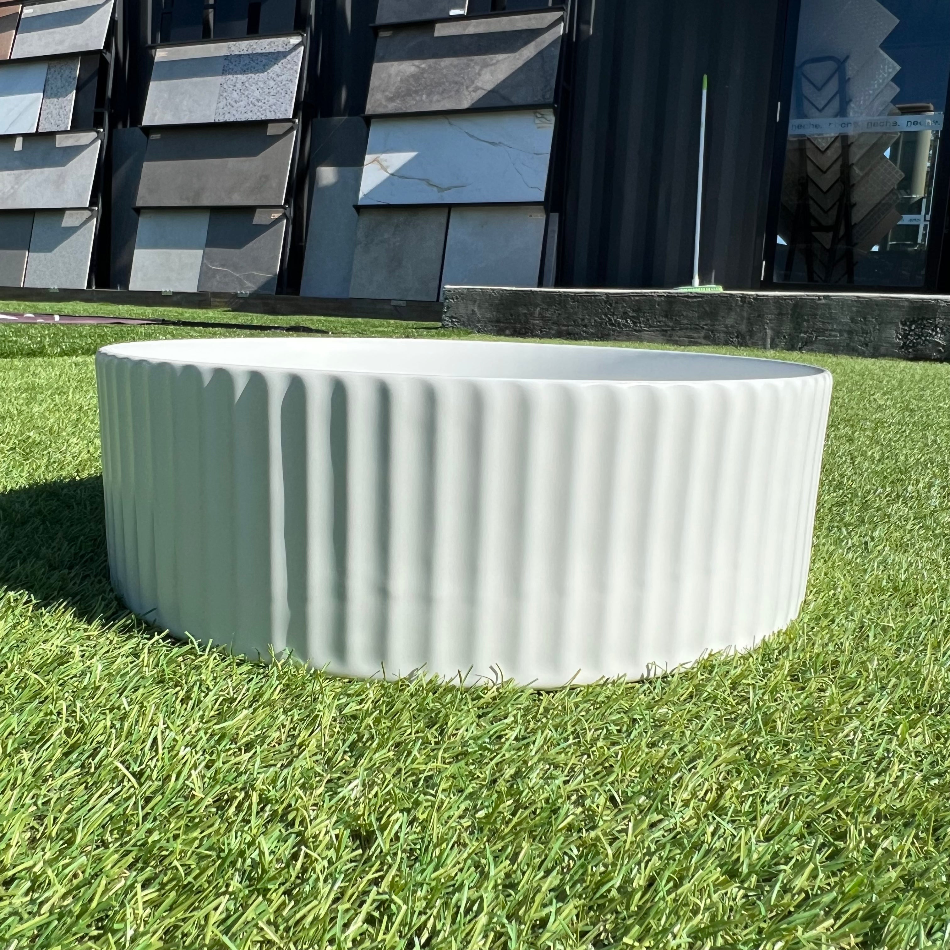 Round Fluted Counter Top Basin - Neche Interiors